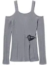 Twinset Brooch-detail Top In Grey