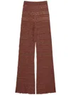 Twinset Brown Embroidered Trousers In Brown
