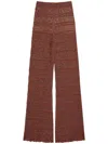 Shop Twinset Brown Embroidered Trousers