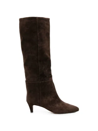 Twinset Brown Faux Suede Tall Boots