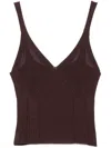 Twinset Brown Knit Top In Brown