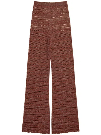 Twinset Brown Knitted Trousers