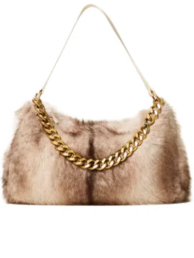 Twinset Twin-set Brown Polyurethane Tracolla Cross Body Bag In Neutral