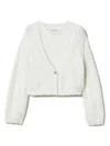 Twinset Brushed-finish Cardigan In White