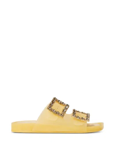 Twinset Buckle Slippers In Yellow
