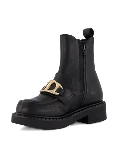 Twinset Buckle Strap Boots In Black