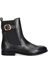 Twinset Buckle-strap Chelsea Boots In Black