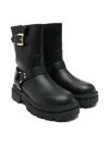 Twinset Buckle-strap Platform Boots In Black
