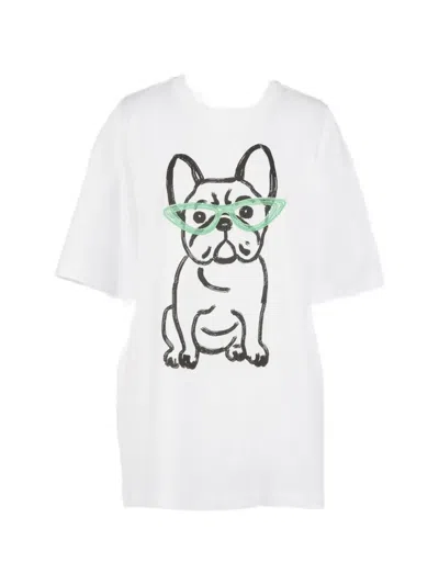 Twinset Bulldog-printed T-shirt In White