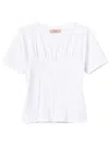 Twinset Lace-panelling Cotton T-shirt In White