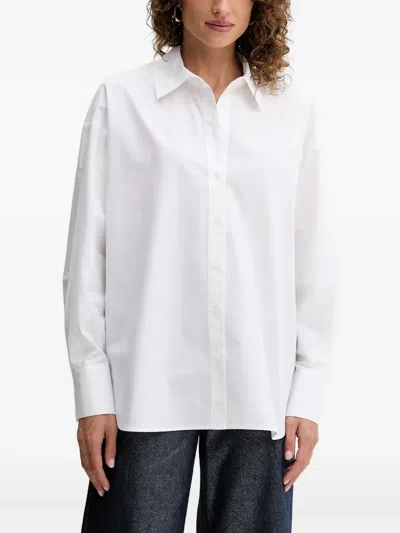 Twinset Butterfly-appliqué Shirt In White