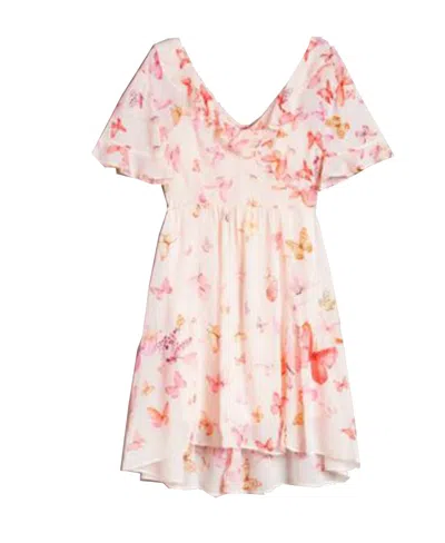 Twinset Butterfly Printed Dress In Pink