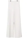 Twinset Button-detail Wide-leg Trousers In White