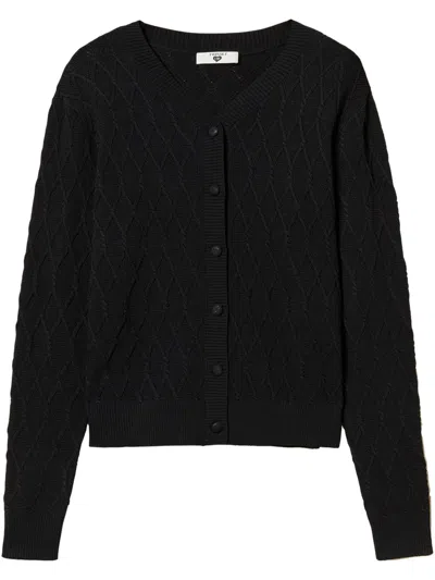 Twinset Button-down Cardigan In Black