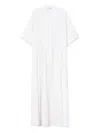 Twinset Button-down Maxi Dress In White