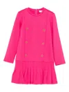 Twinset Button-embellished Dress In Pink