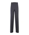 Twinset Ironed Crease Cigarette Pants In Blue