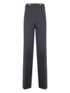 Twinset Ironed Crease Cigarette Pants In Blue