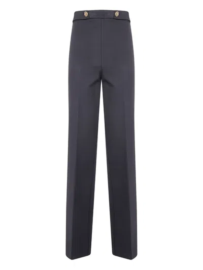 Twinset Ironed Crease Cigarette Pants In Blue