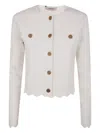 Twinset Button Scalloped Jacket In Multi