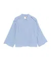 Twinset Button Shoulder Blouse In Blue