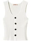 Twinset Button-up Knitted Top In White