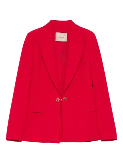 Twinset Buttoned Blazer In Red