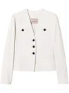 Twinset Buttoned Blazer In Pearl