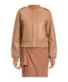 Twinset Buttoned Bomber Jacket In Pink