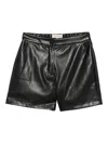 Twinset Buttoned Elasticated Shorts In Black