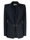 Twinset Wool-blend Blazer In Black