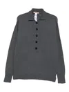 Twinset Buttoned Polo-collar Sweater In Gray