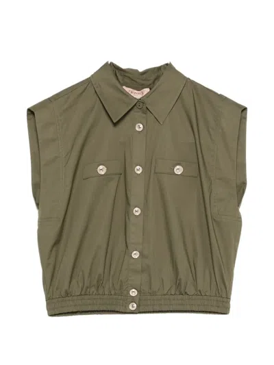 Twinset Button-fastening Shirt In Green