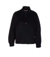 Twinset Twin-set Classic Black Jacket With High Collar In Black