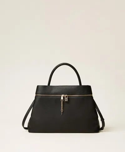 Twinset Cabas Avec Poche Et Cadenas Oval T