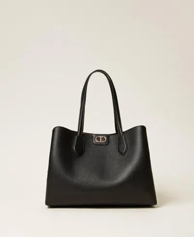Twinset Cabas Bicolore Avec Oval T