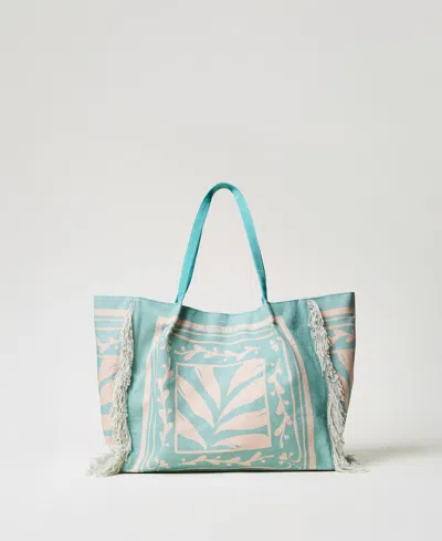 Twinset Cabas En Toile Imprimée
