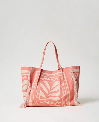 Twinset Cabas En Toile Imprimée