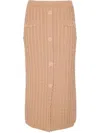 Twinset Cable-knit Midi Skirt In Neutrals