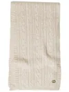Twinset Cable-knit Scarf In Neutrals