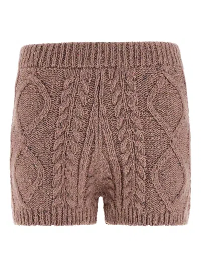 TWINSET CABLE-KNIT SHORTS