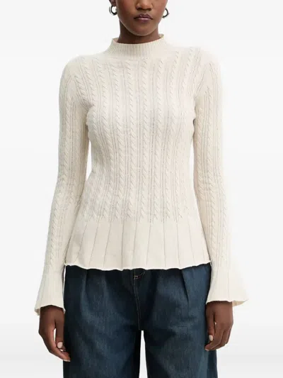 Twinset Cable-knit Sweater In Neutral