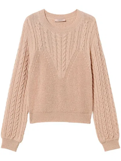 TWINSET CABLE-KNIT SWEATER