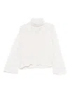 Twinset Cable-knit Turtleneck Sweater In Neutral