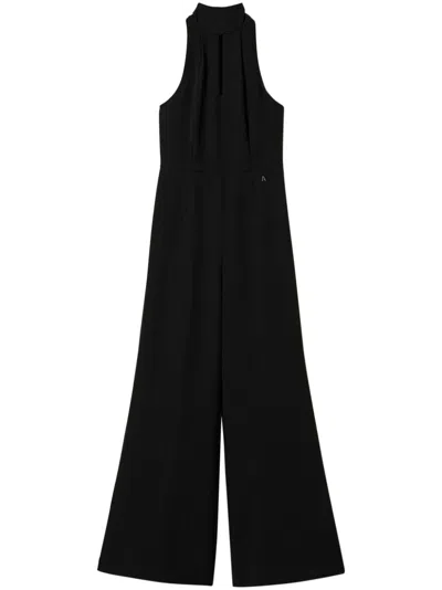 Twinset Cady Halterneck Jumpsuit In Black