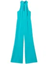 Twinset Cady Halterneck Jumpsuit In Green