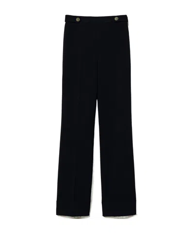 TWINSET TWINSET CRÊPE CADY HIGH WAIST TROUSERS