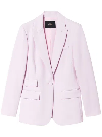 Twinset Cady-texture Blazer In Pink