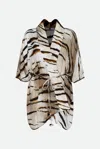 Twinset Caftano Animalier In Nude
