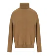 Twinset Camel Turtleneck Sweater In Brown